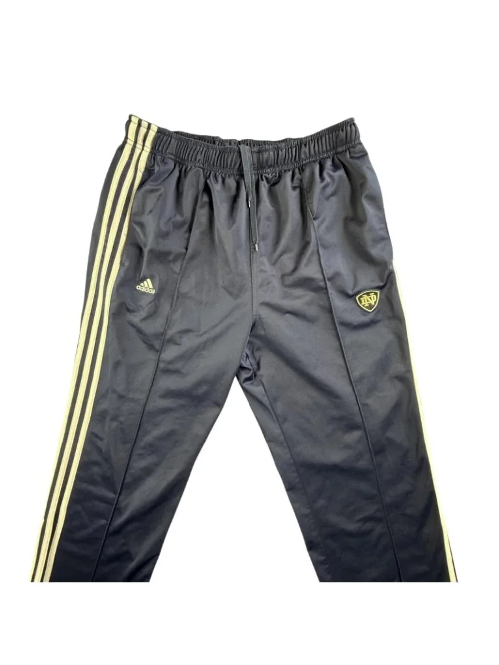 Notre Dame Fighting Irish Pants Men Large Blue NCAA Football Adidas Warm Up